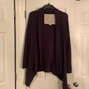 Purple Wool-Blend Cardigan (purchased at Anthropologie) - Size L